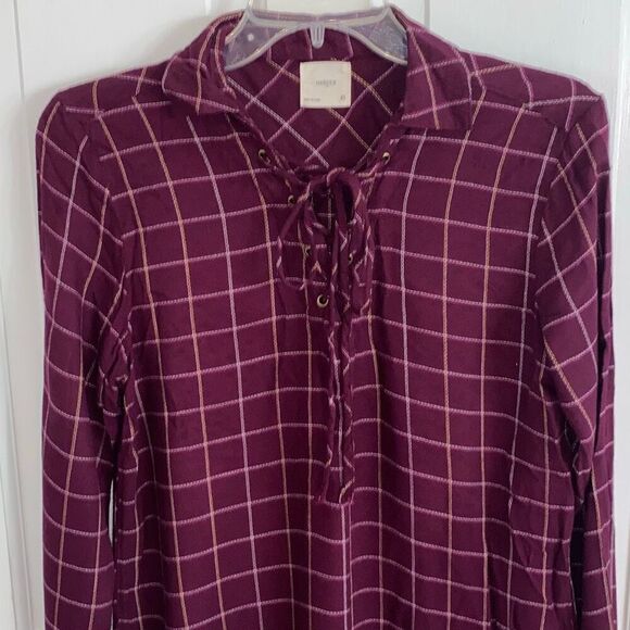 🔥3/$20🔥 Harper long sleeve tie front blouse size S - Picture 2 of 11